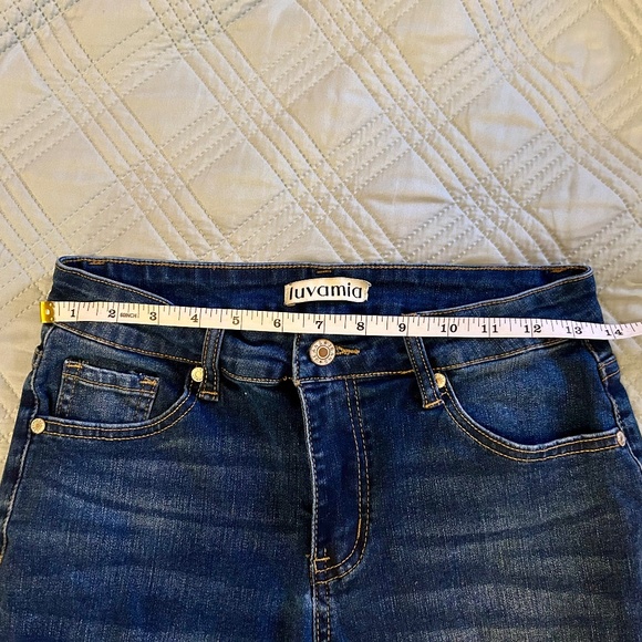 LUVAMI Women’s Denim Capris, LIKE NEW, Size Small - Picture 3 of 7